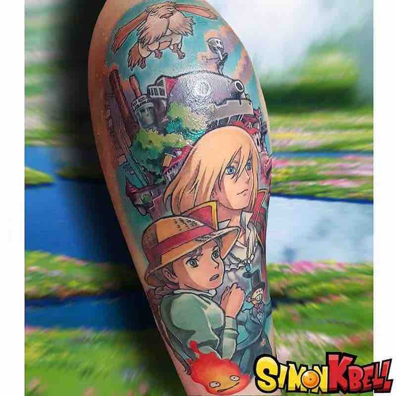 Howls moving Castle Tattoo 2 by Simon K Bell