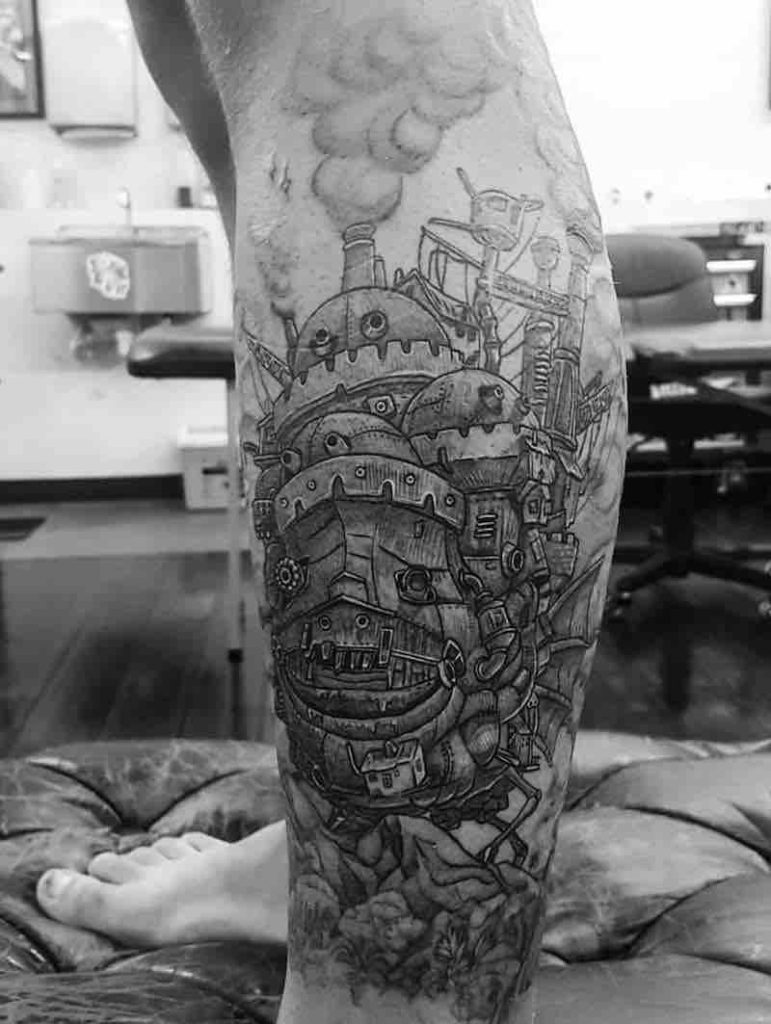 Howls moving Castle Tattoo by Alexandyr Valentine