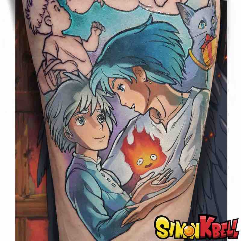 Howls moving Castle Tattoo by Simon K Bell