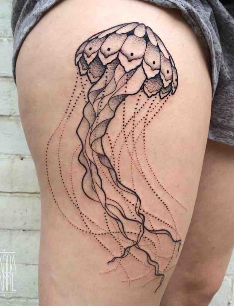 Jellyfish Tattoo by Madga Hanke