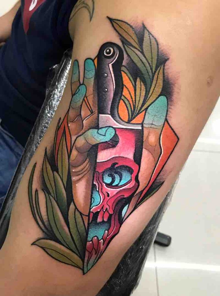 Knife Tattoo by Johnny Domus