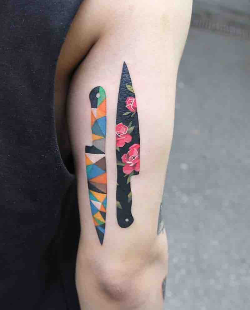 Knife Tattoo by Polyc