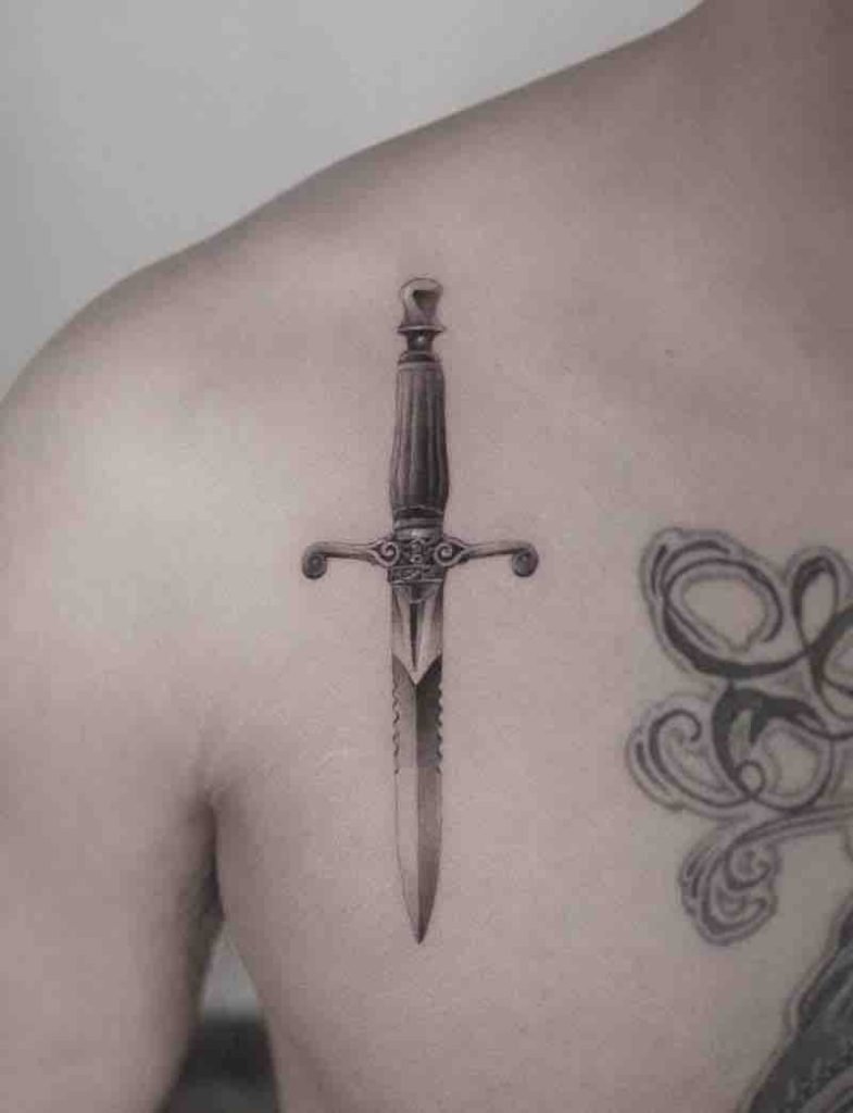 Knife Tattoo by Zeal Tattoo