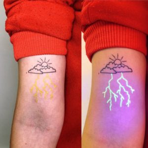 Lightning Cloud UV Tattoo by Tukoi