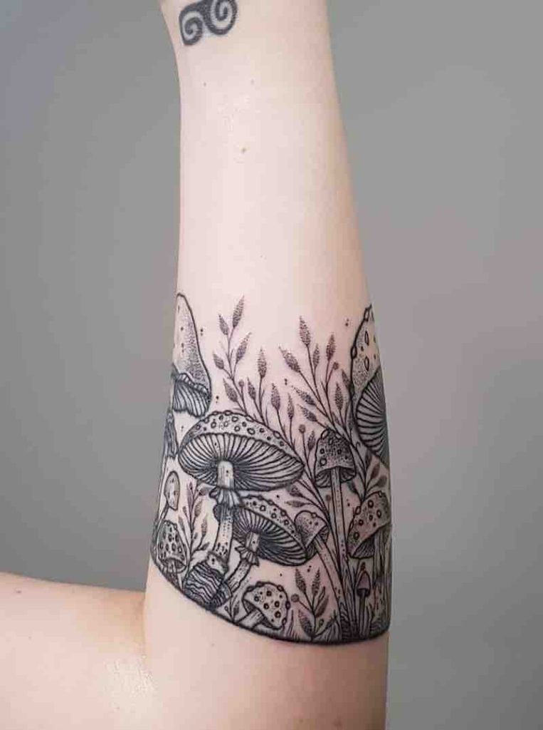Mushroom Tattoo by Brie Dots