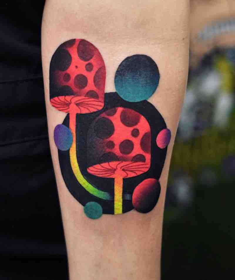 Mushroom Tattoo by David Peyote