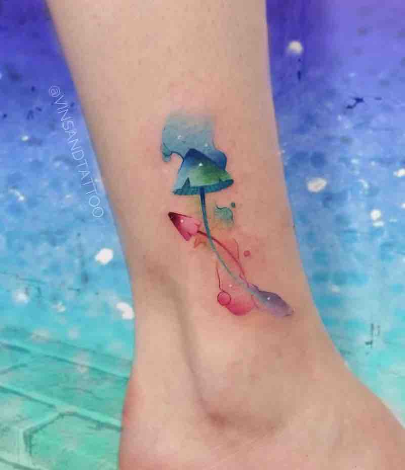 Mushroom Tattoo by Valentina Vinsand