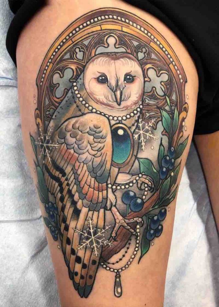 Owl Tattoo by Arielle Gagnon