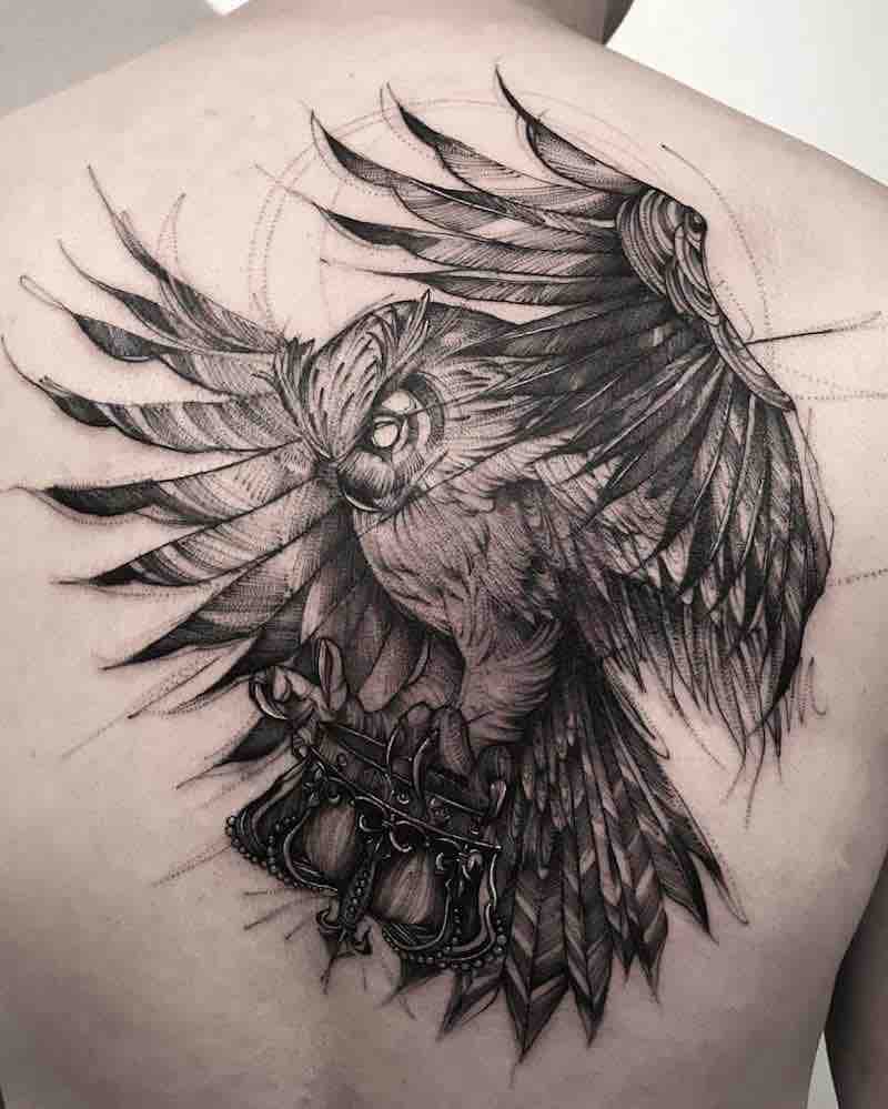 Owl Tattoo by Bk Tattooer