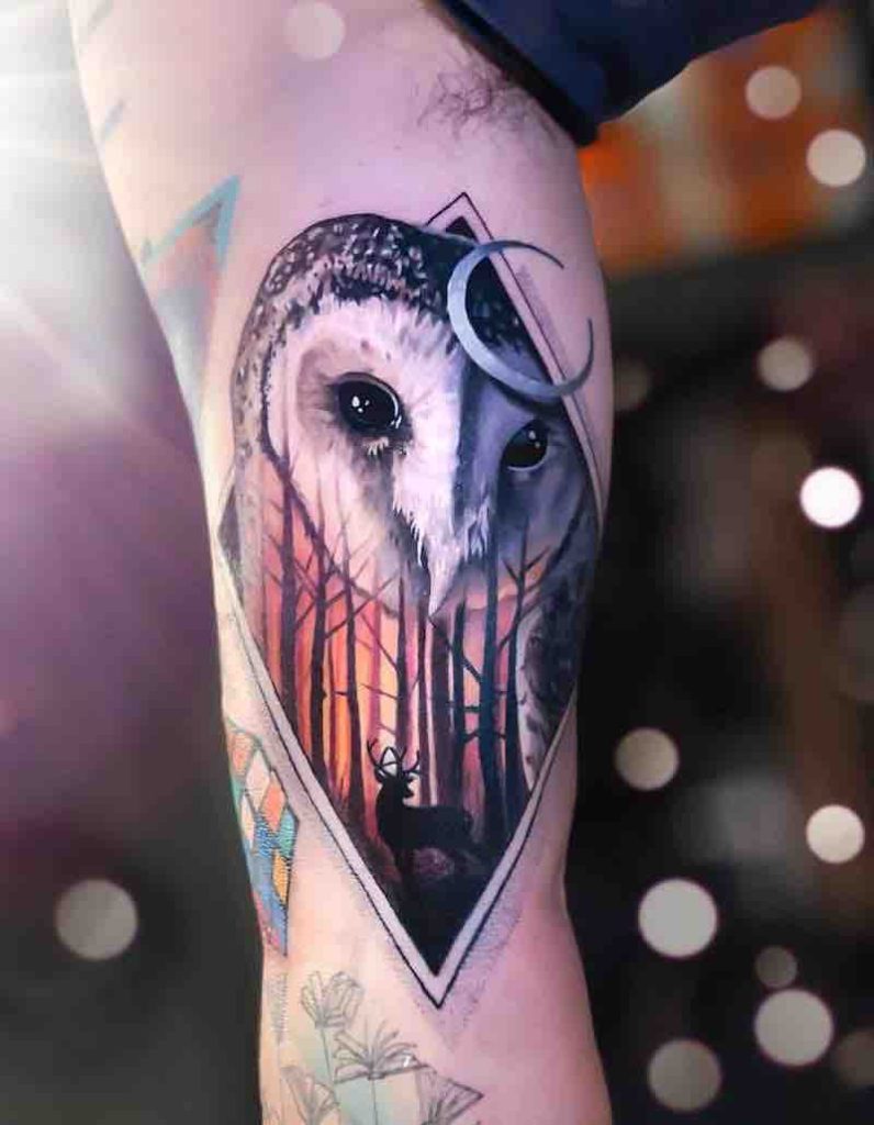Owl Tattoo by Chris Rigoni