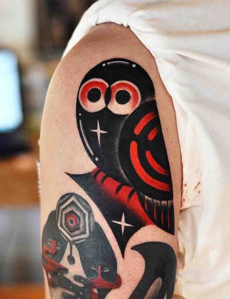 Owl Tattoo by David Peyote