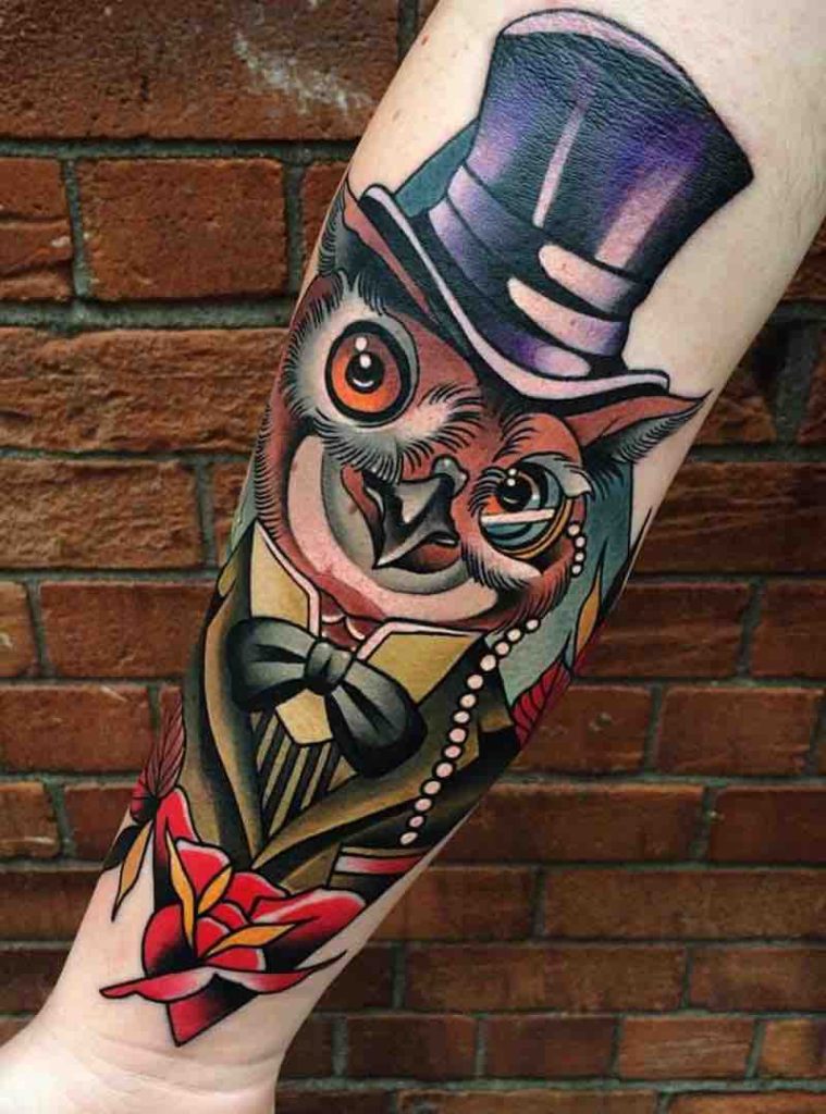 Owl Tattoo by Johnny Domus