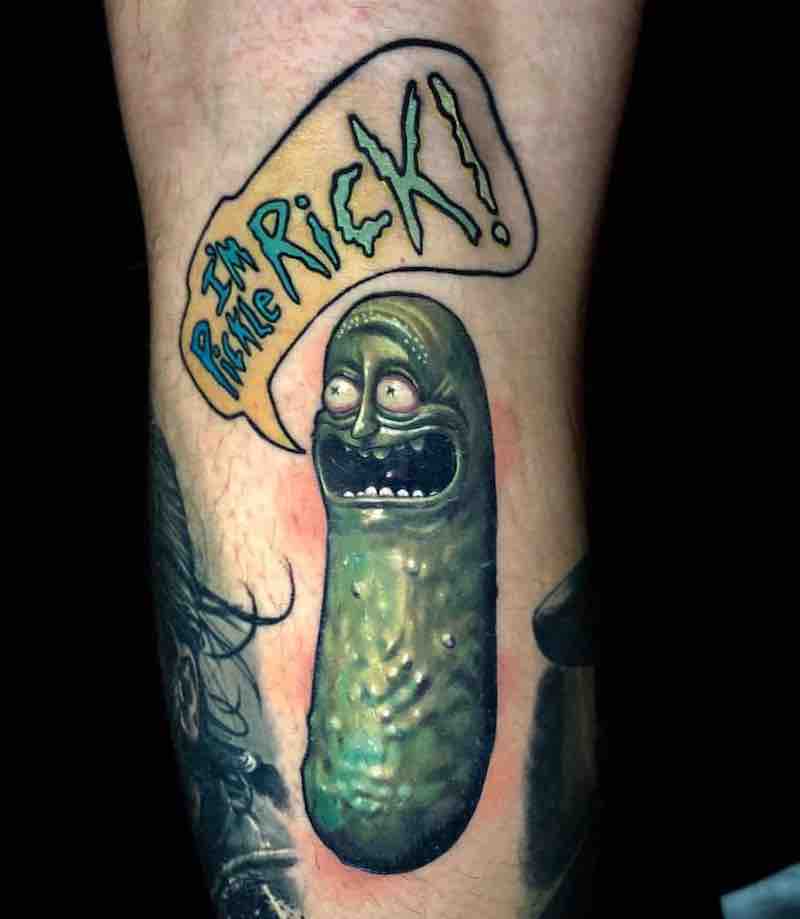 Pickle Rick - Rick and Morty Tattoo by Ben Kaye