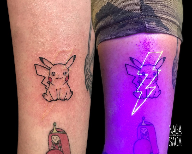 Pikachu UV Tattoo by Nαgα Sαgα