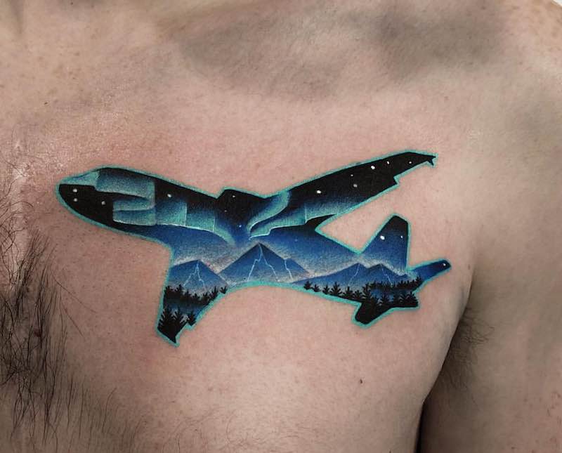 Plane Tattoo by Daria Stahp