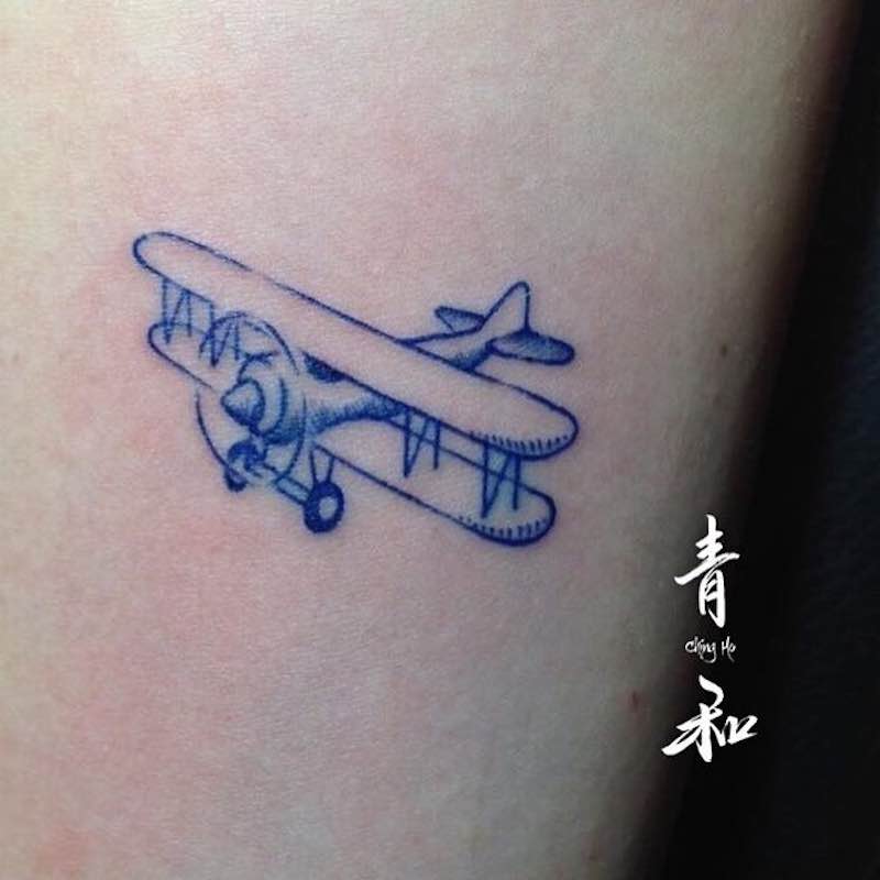 Plane Tattoo by Giant Lee