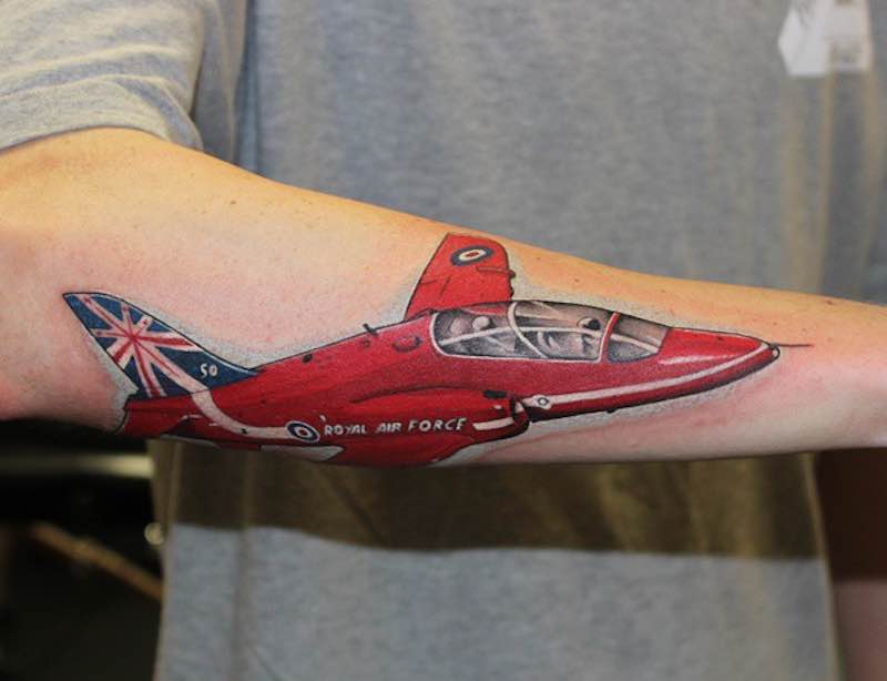 Plane Tattoo by Rich Knight