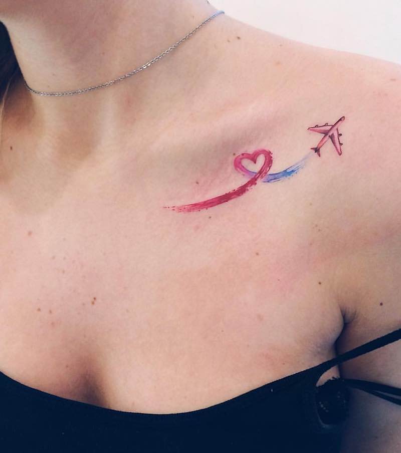 Plane Tattoo by Valentina Vinsand