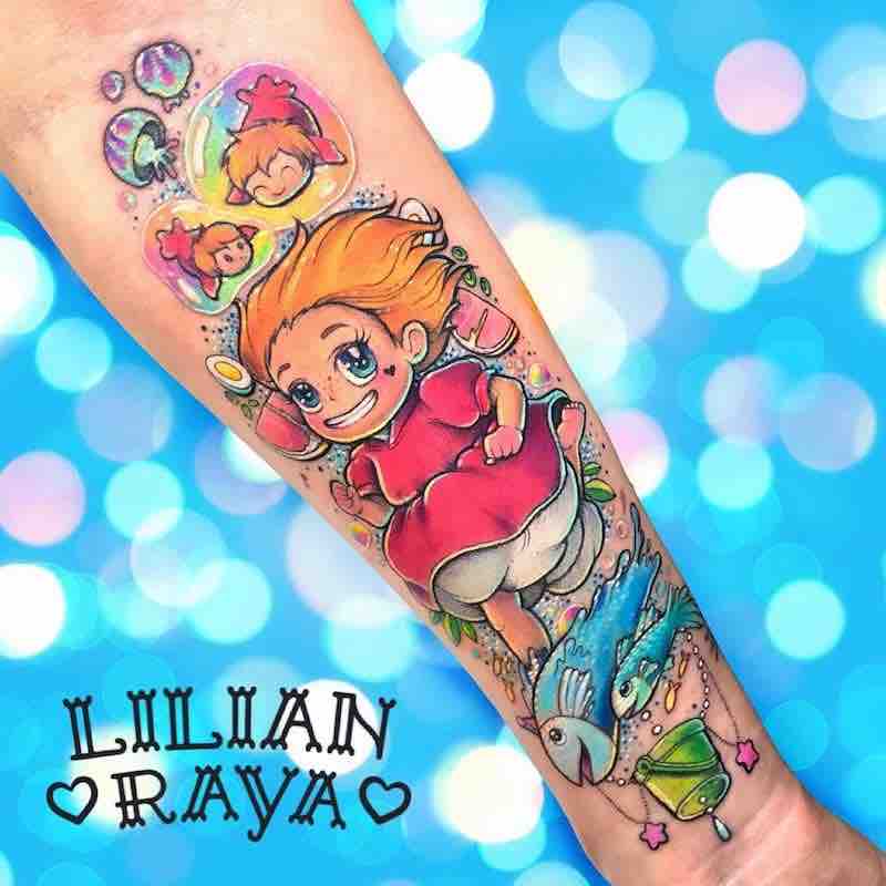 Ponyo Tattoo by Lilian Raya