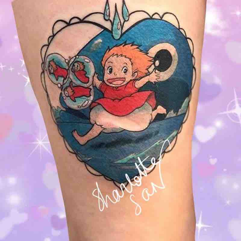 Ponyo Tattoo by Sharlotte San