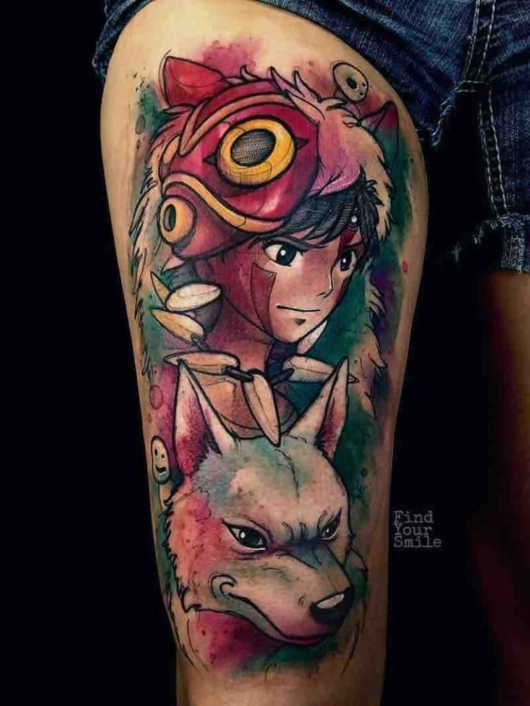 Princess Mononoke Tattoo 2 by Russell Van Schaick