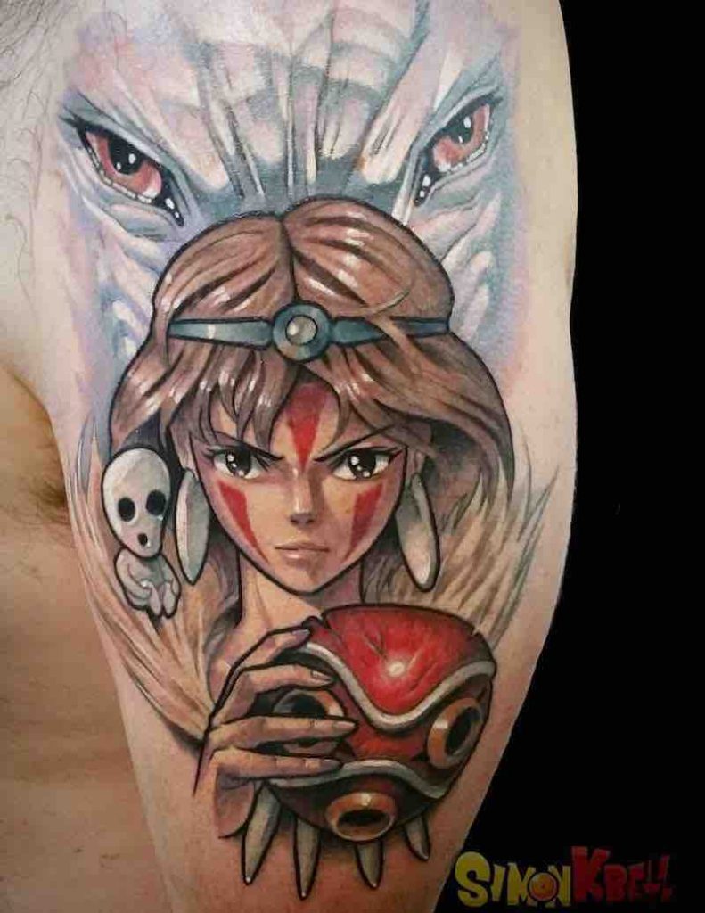 Princess Mononoke Tattoo 2 by Simon K Bell