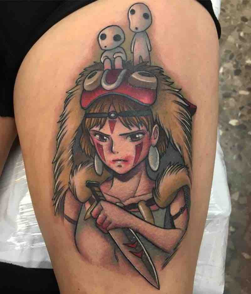 Princess Mononoke Tattoo 3 by Enrik Gispert