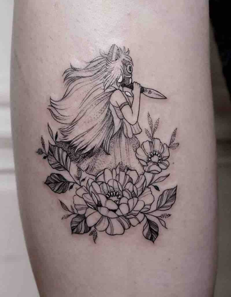 Princess Mononoke Tattoo 3 by Phoebe Hunter