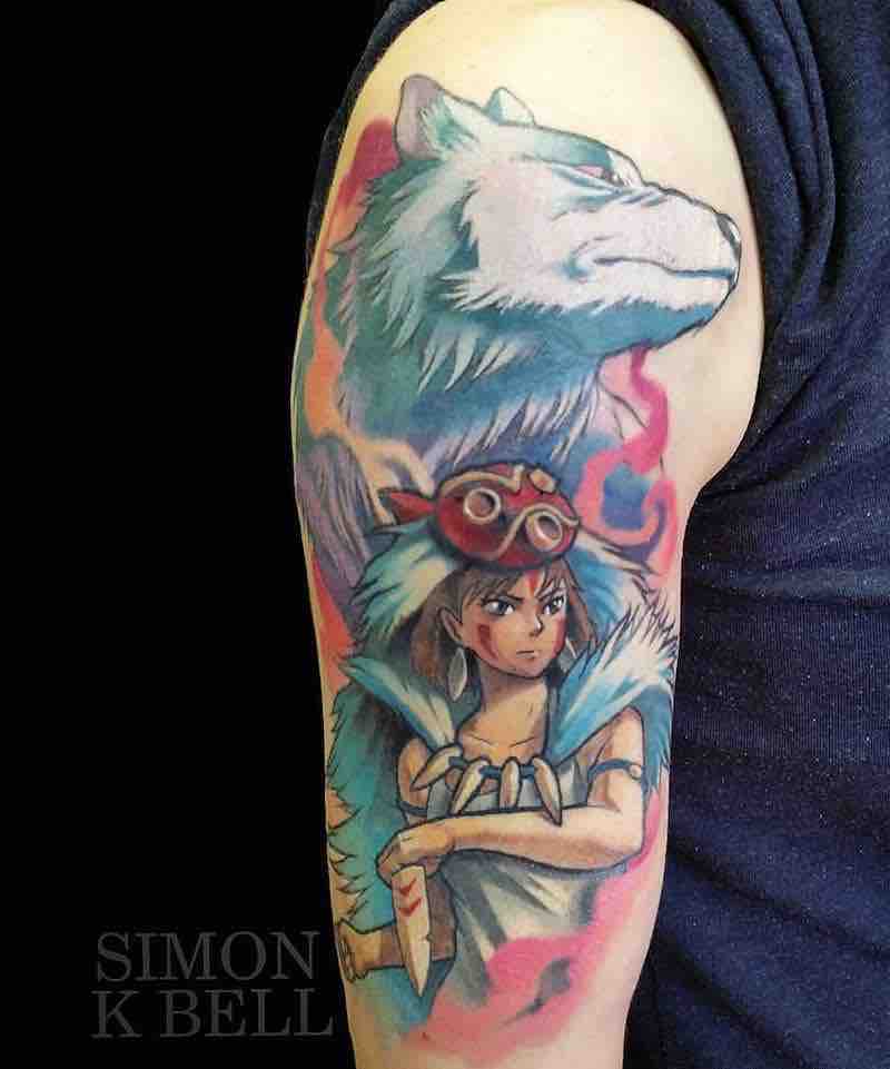 Princess Mononoke Tattoo 3 by Simon K Bell