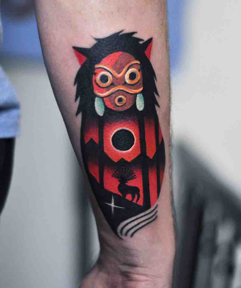 Princess Mononoke Tattoo by David Peyote
