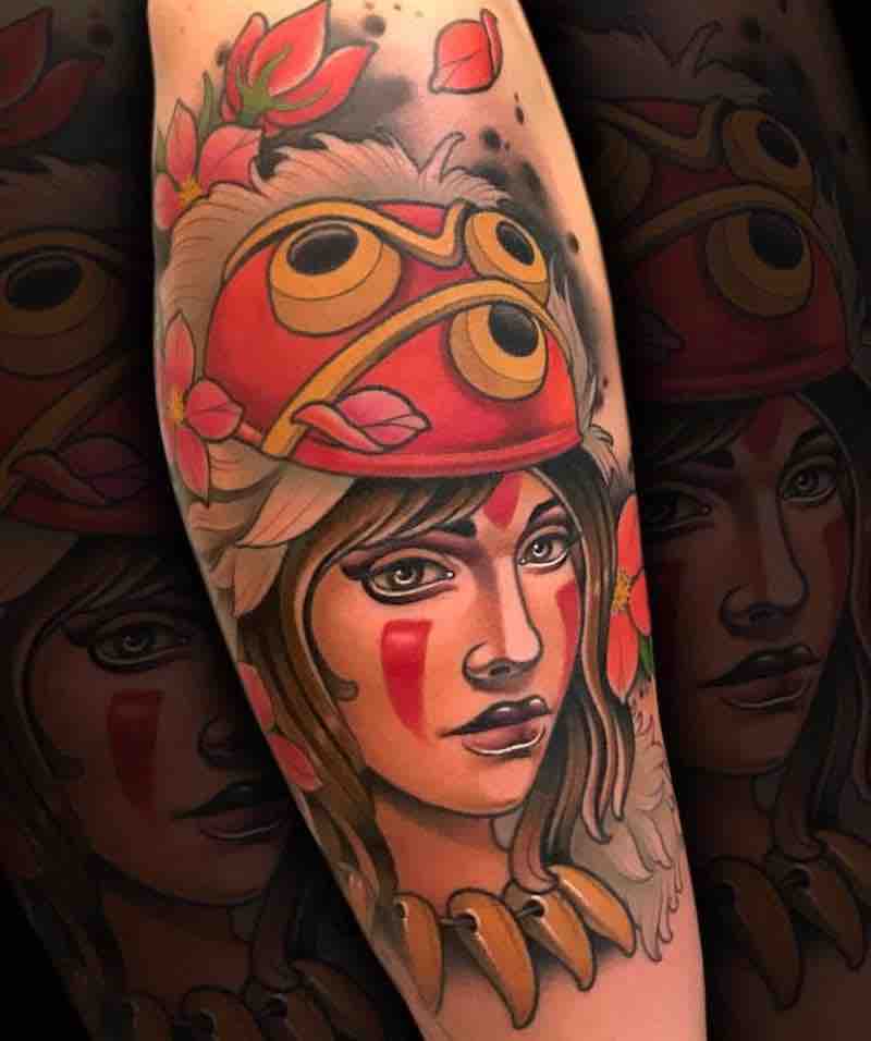 Princess Mononoke Tattoo by Fulvio Vaccarone