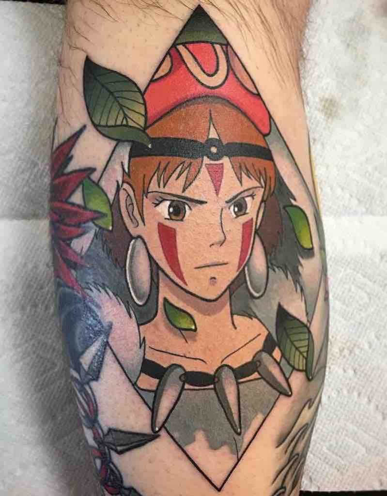 Princess Mononoke Tattoo by Keith Kuzara