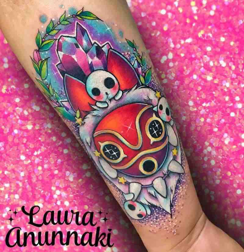 Princess Mononoke Tattoo by Laura Anunnaki