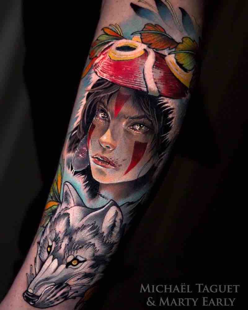 Princess Mononoke Tattoo by Michael Taguet