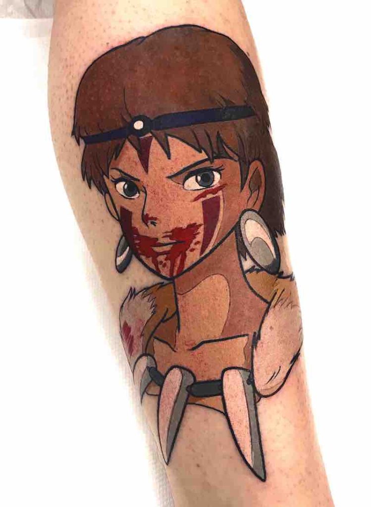 Princess Mononoke Tattoo by Rudy Mud
