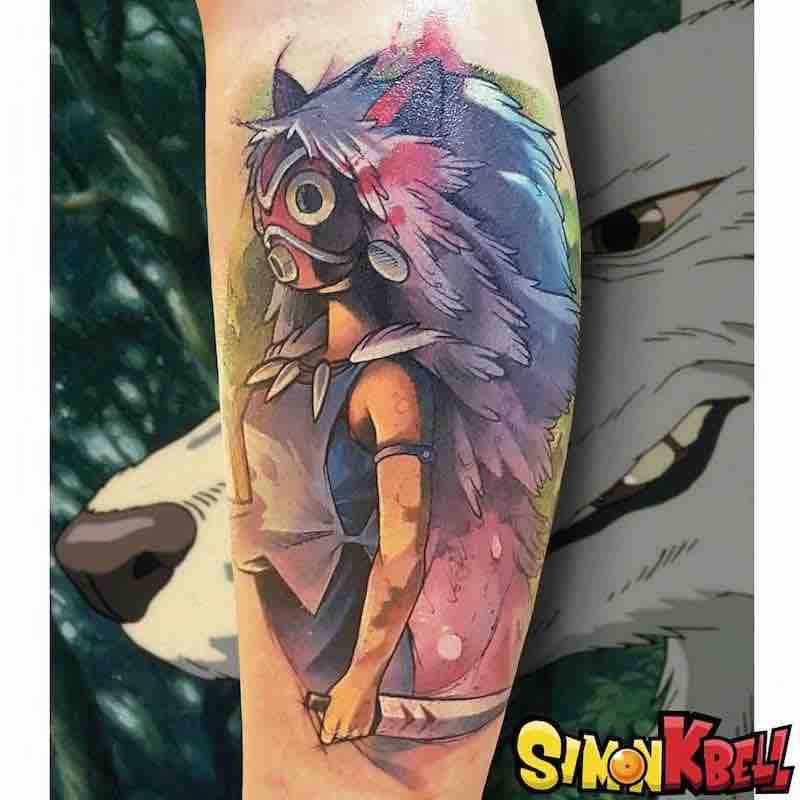 Princess Mononoke Tattoo by Simon K Bell