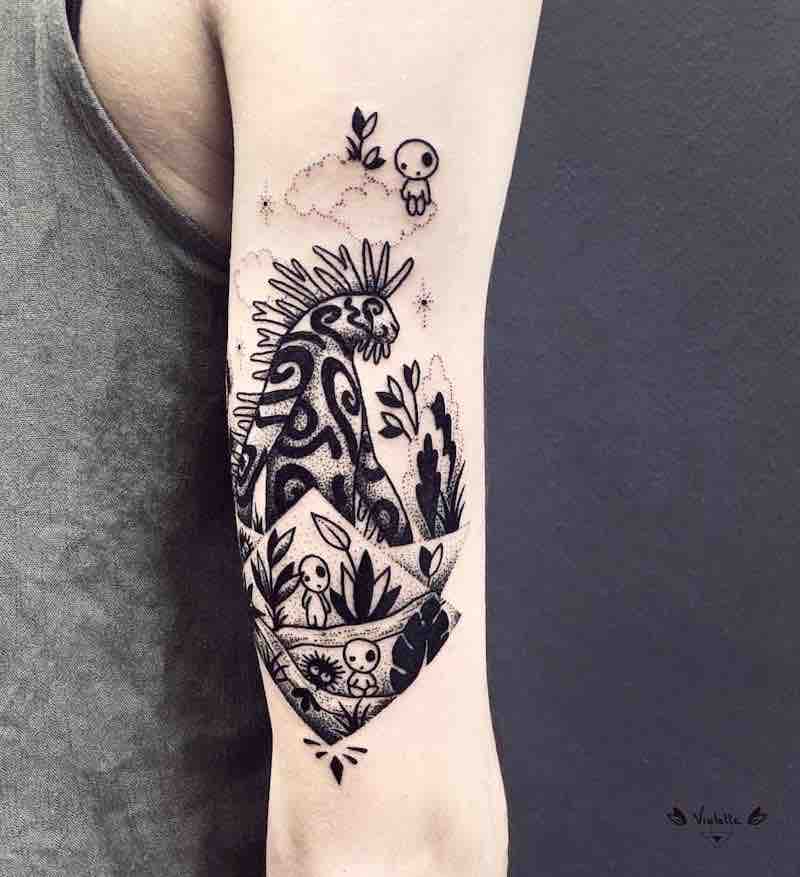 Princess Mononoke Tattoo by Violette Chabanon