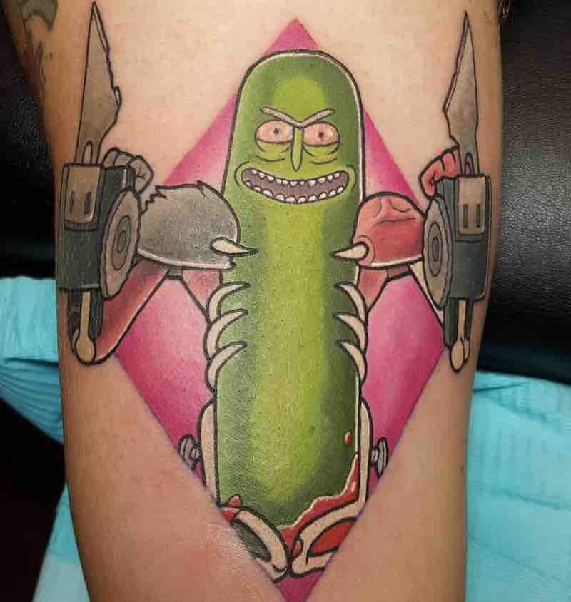 Rick and Morty Pickle Rick Tattoo 2 by Anthony Stokes