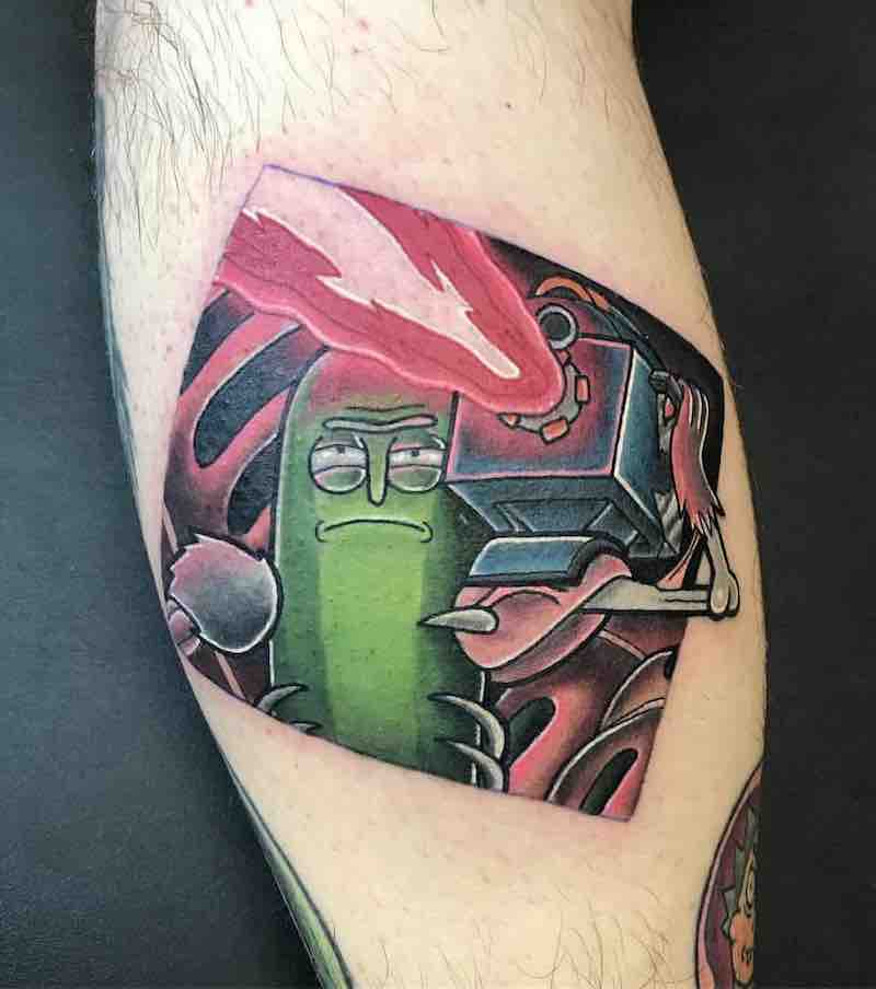 Rick and Morty Pickle Rick Tattoo by Anthony Stokes