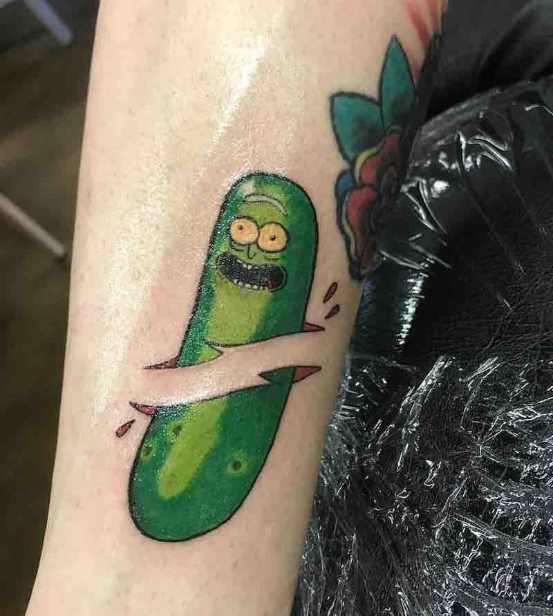 Rick and Morty Pickle Rick Tattoo by Jessekarh