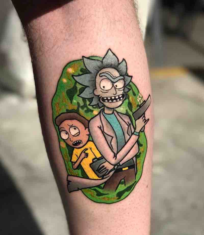 Rick and Morty Tattoo 2 by Matthew Larkin