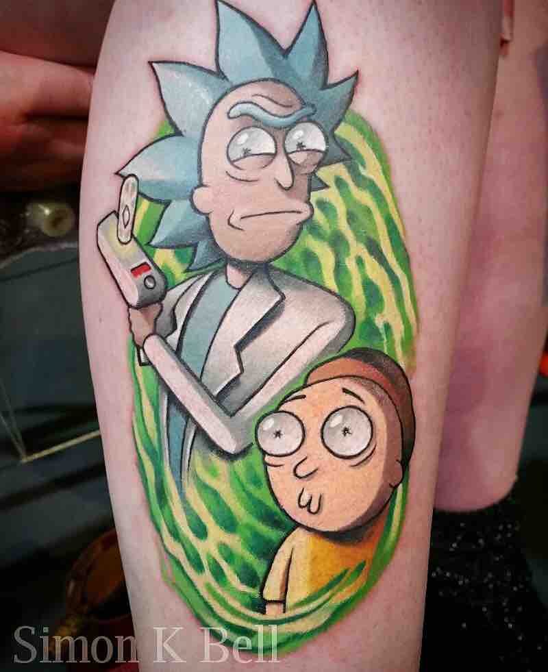 Rick and Morty Tattoo 2 by Simon K Bell