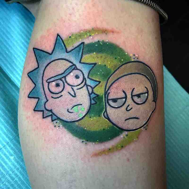 Rick and Morty Tattoo by Alexis Crane