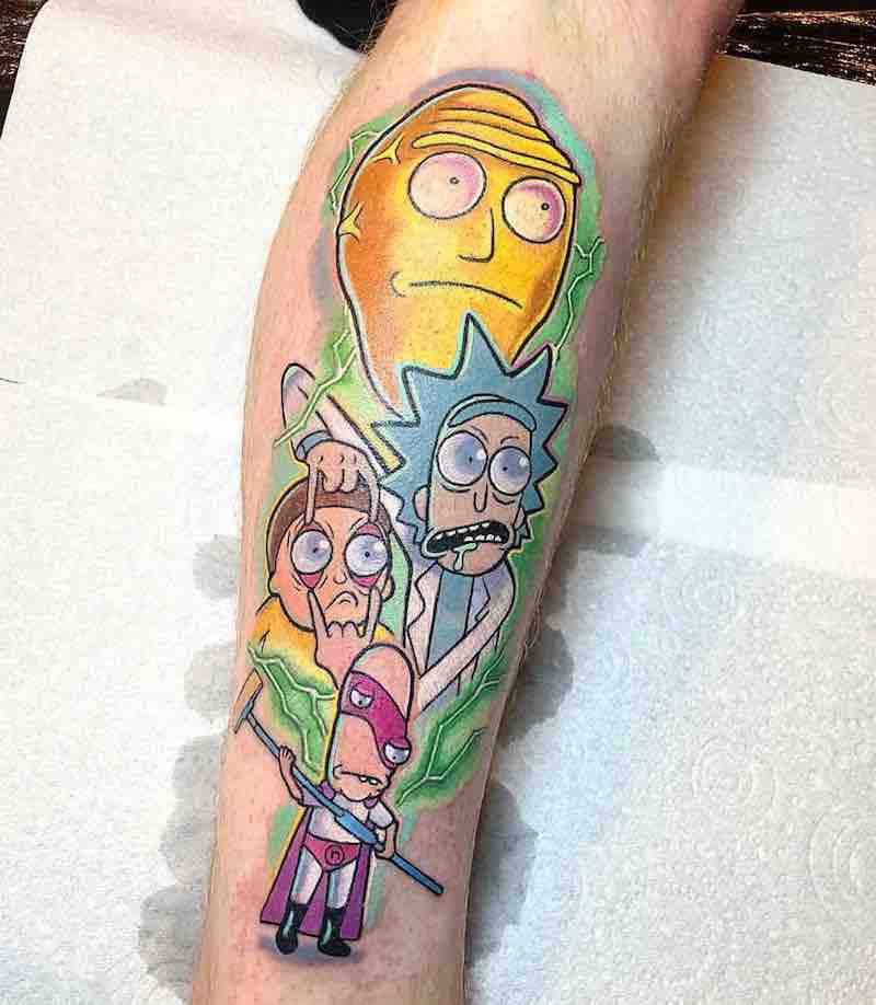 Rick and Morty Tattoo by Chris Hill