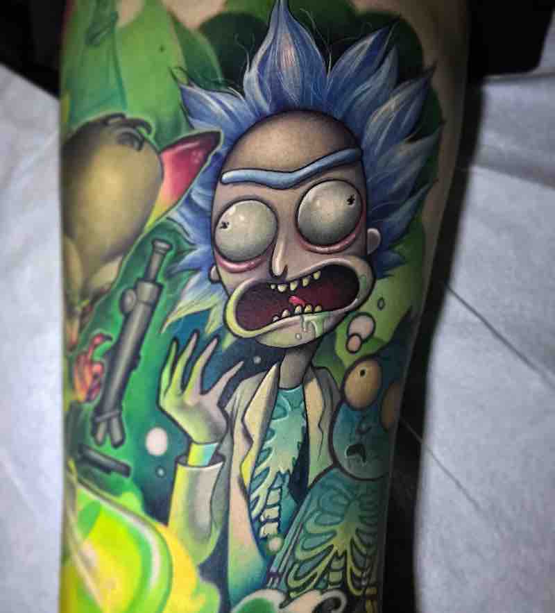 Rick and Morty Tattoo by Kelly Doty
