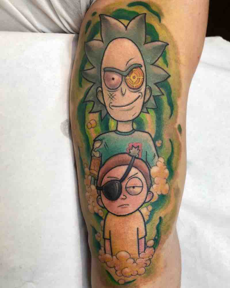Rick and Morty Tattoo by Krish Trece
