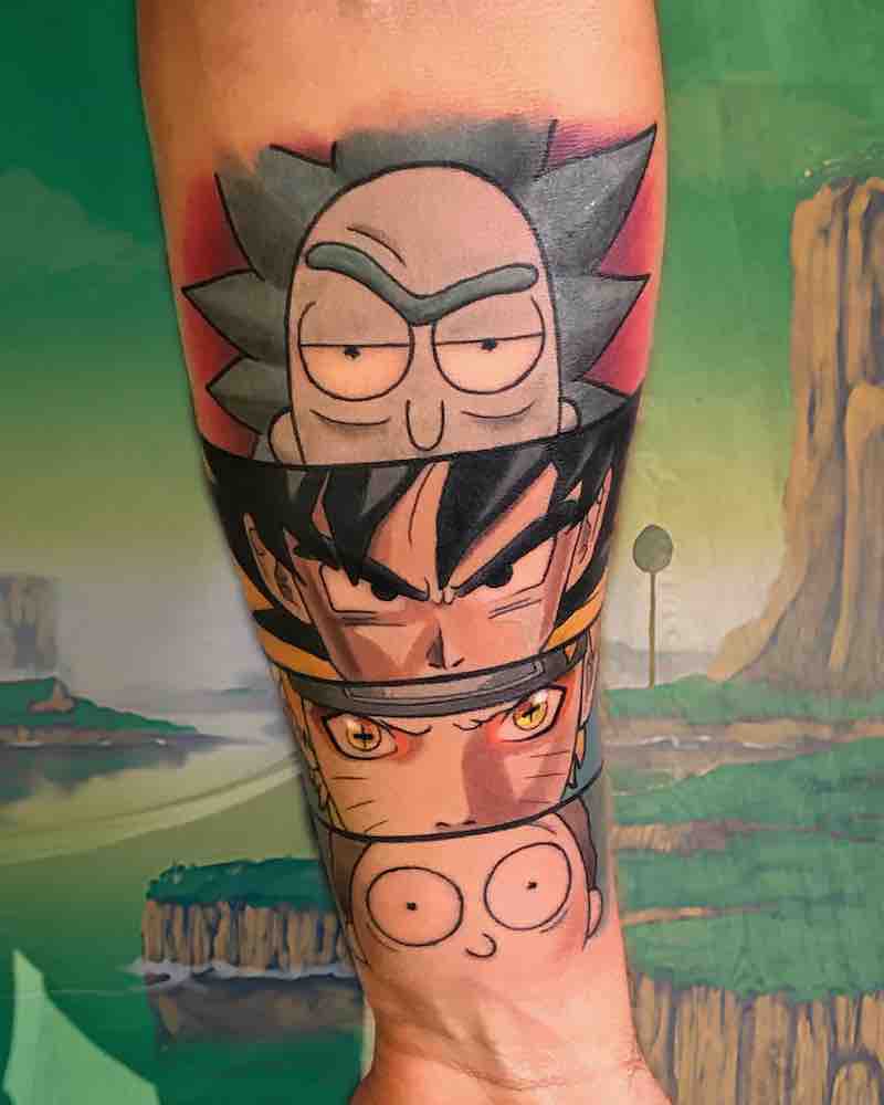 Rick and Morty Tattoo by Matthew Larkin