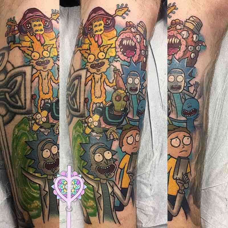Rick and Morty Tattoo by Sarai