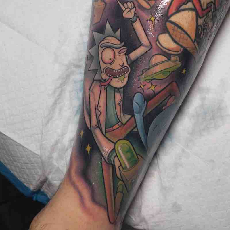 Rick and Morty Tattoo by Thom Bulman