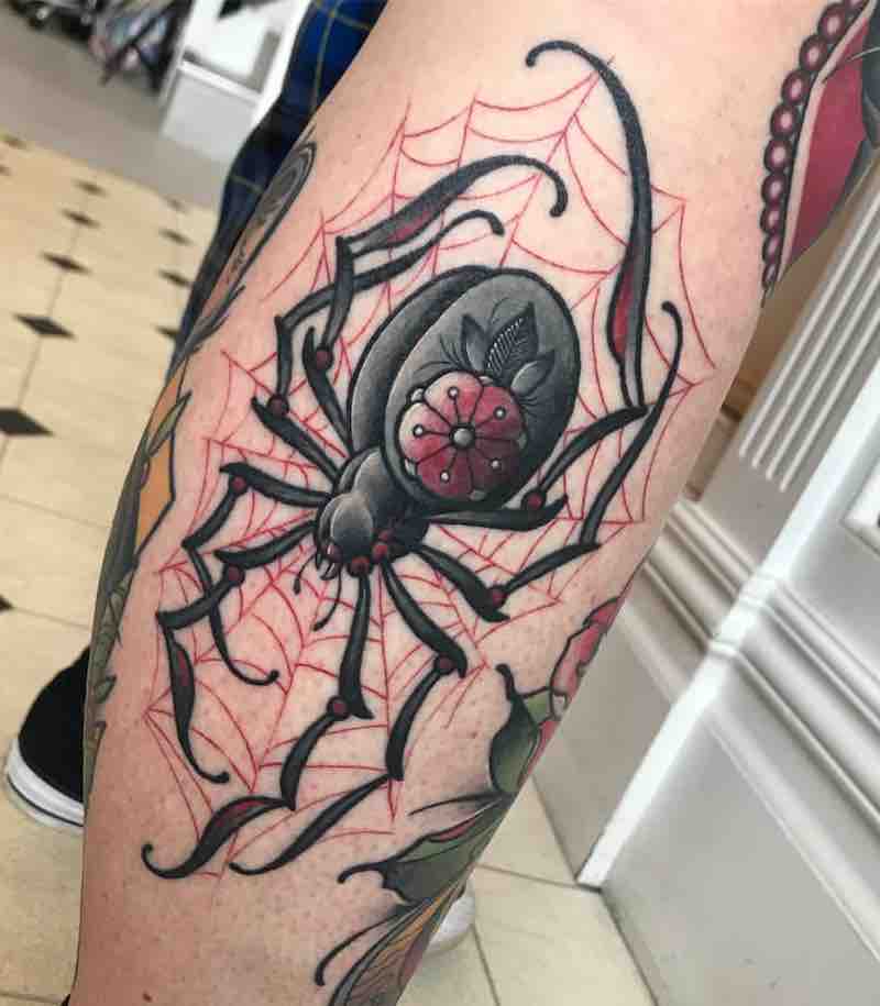 Spider Tattoo by Fraser Peek
